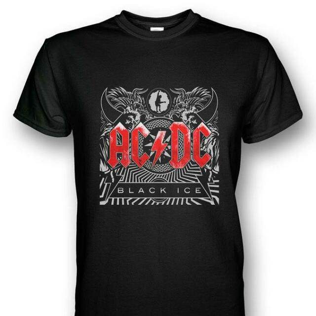 Po Acdc Black Ice T Shirt Men S Fashion On Carousell