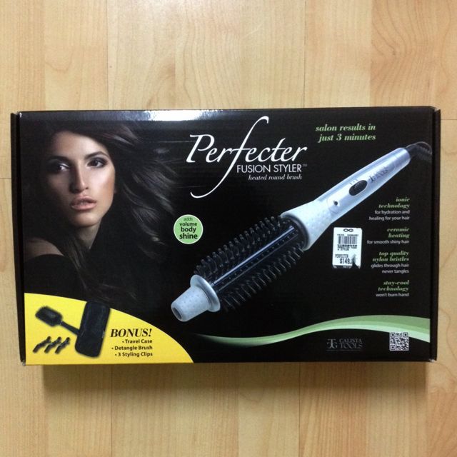 Perfecter fusion styler heated round brush top