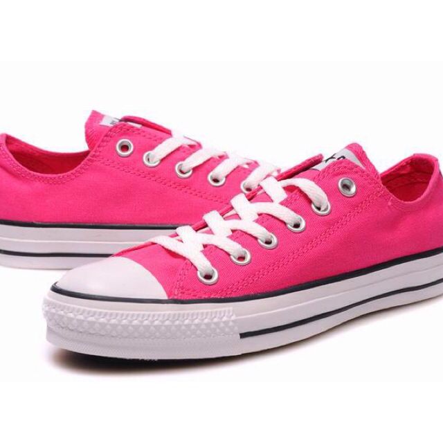 Neon Pink Converse Shoes, Women's 