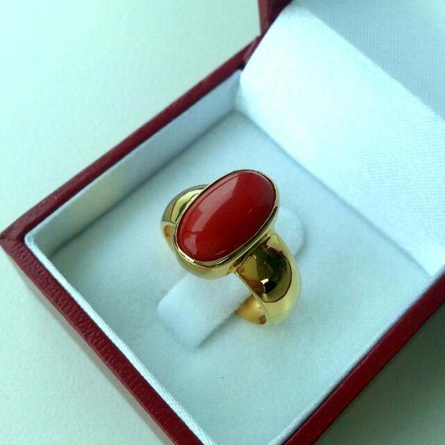Mens coral ring clearance design