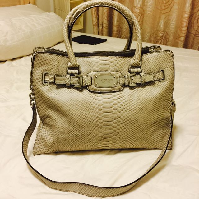 Michael Kors Hamilton Python Tote Bag, Luxury on Carousell