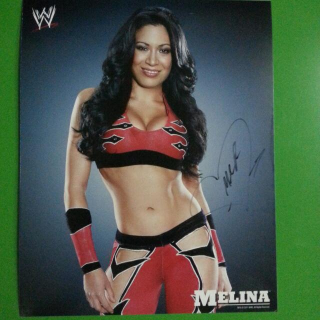 Wwe Diva Poster Melina With Signature Everything Else On Carousell