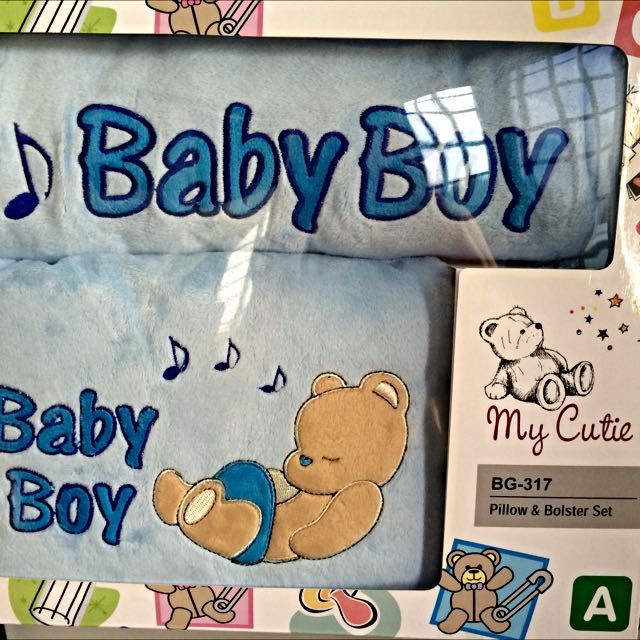 BNIB Baby boy Pillow bolster Set, Babies & Kids, Bathing & Changing