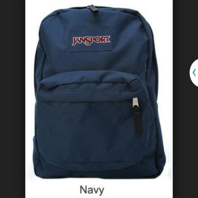 dark blue jansport backpack