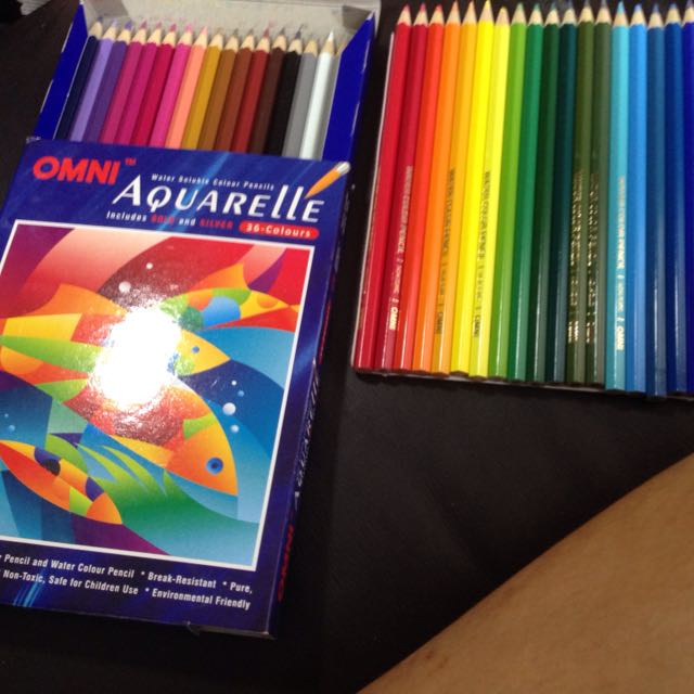 Omni Aquarelle Color Pencils, Hobbies & Toys, Stationery & Craft, Other