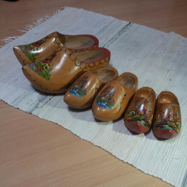 antique wooden clogs