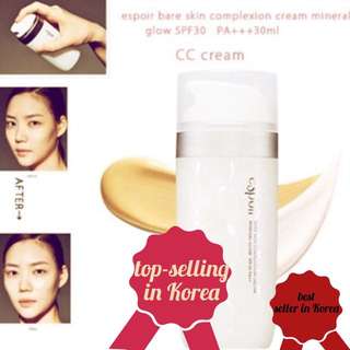 Espoir Mineral Based BARE SKIN LOOK-Cream That Changes Color To Your Skin tone For Light Coverage