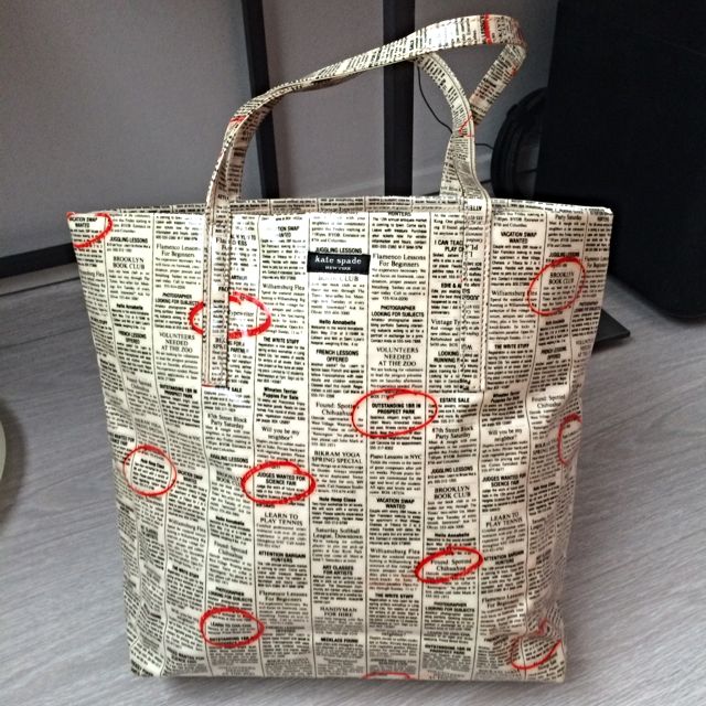 KATE SPADE Newspaper Journal Bon Shopper Tote Luxury on Carousell