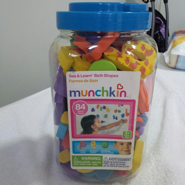 Munchkin Sea Learn Bath Foam Shapes Babies Kids Infant