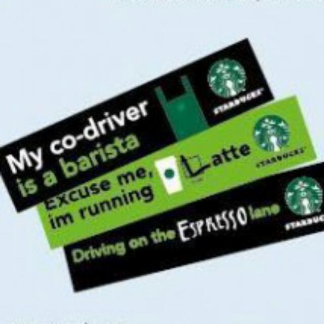 Starbucks top car decal