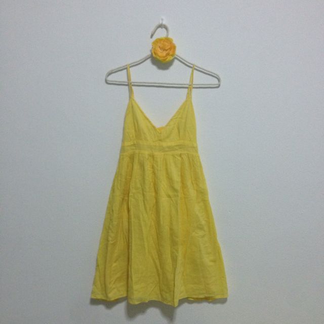 Zara Yellow Summer Dress, Women's 