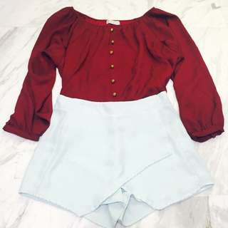 The Velvet Dolls Maroon Top