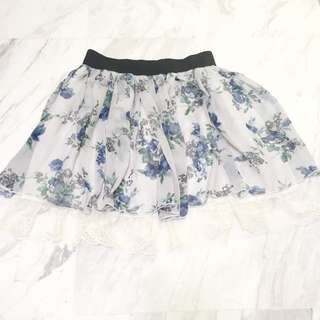 Lace Floral Skirt
