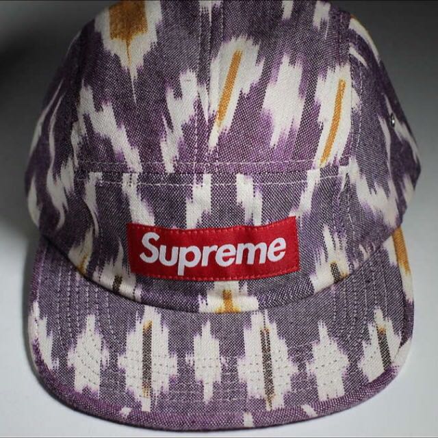 Supreme IKAT 5 Panel Camp Cap Men s Fashion Watches Accessories Caps Hats on Carousell