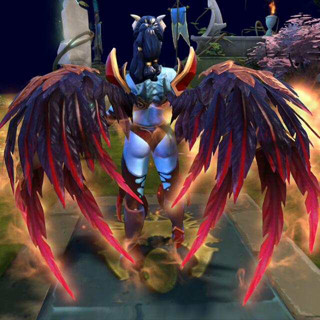 Wtb Dota 2 Qop Immortal Blood Feather Wings Blessed Luckvessal