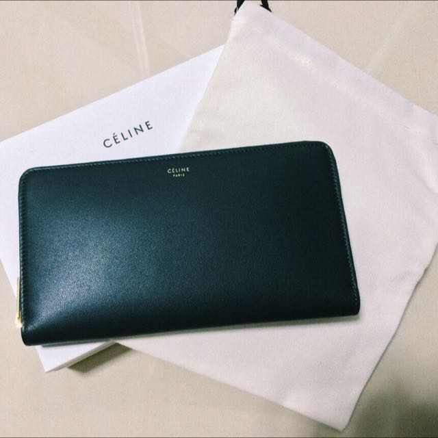 celine large zipped multifunction wallet