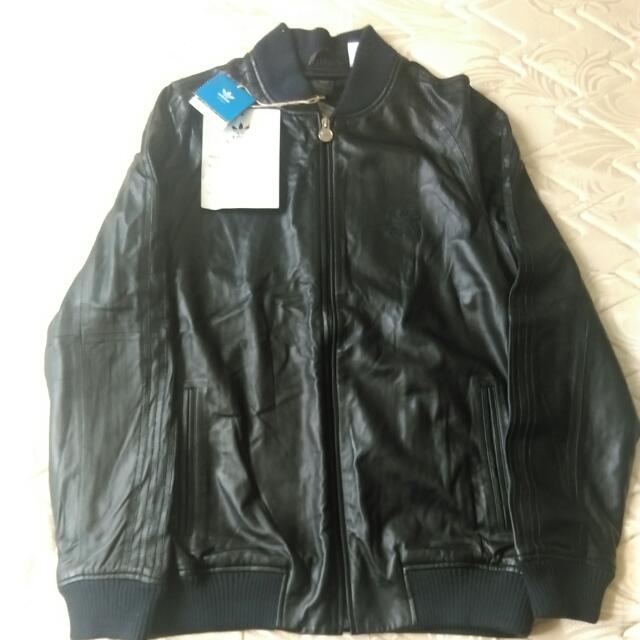 leather adidas jacket