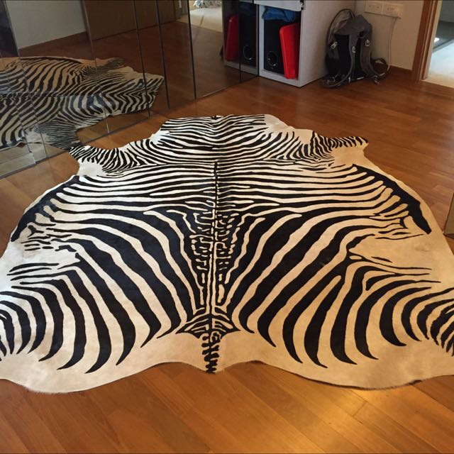 Cowhide Rug Zebra Print Luxury On Carousell