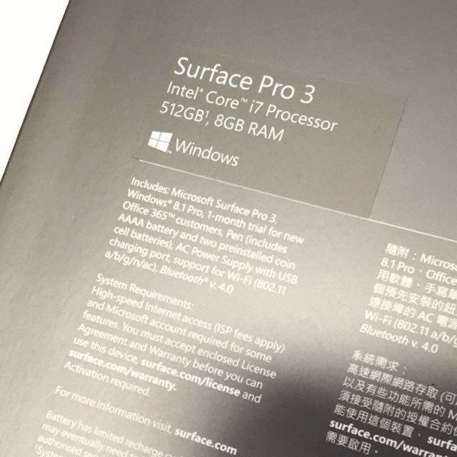 Used Microsoft Surface Pro 3, Computers & Tech, Parts & Accessories