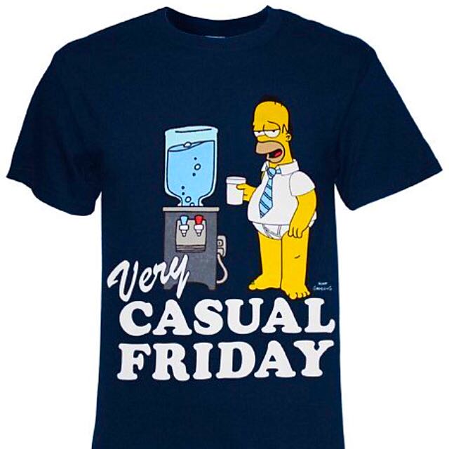 Very Casual Friday Homer Simpson T Shirt Brand New Men S