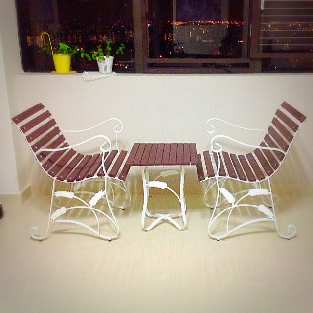 Tea Table & Chairs Set, Furniture & Home Living, Furniture, Tables