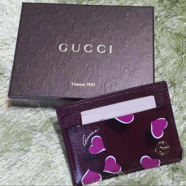 Gucci heart card holder clearance