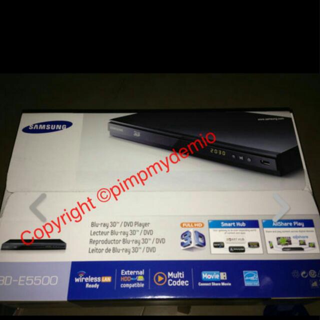 New Samsung 3d Blu Ray Player Bd E5500 Multi Codec Wireless
