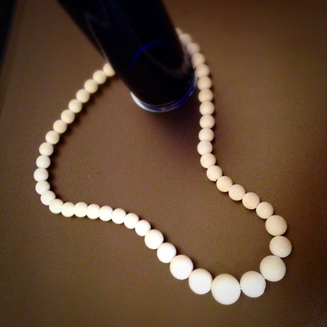 White pebble clearance necklace