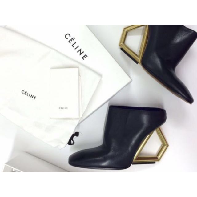 Celine Triangle Heel Mules, Luxury on 