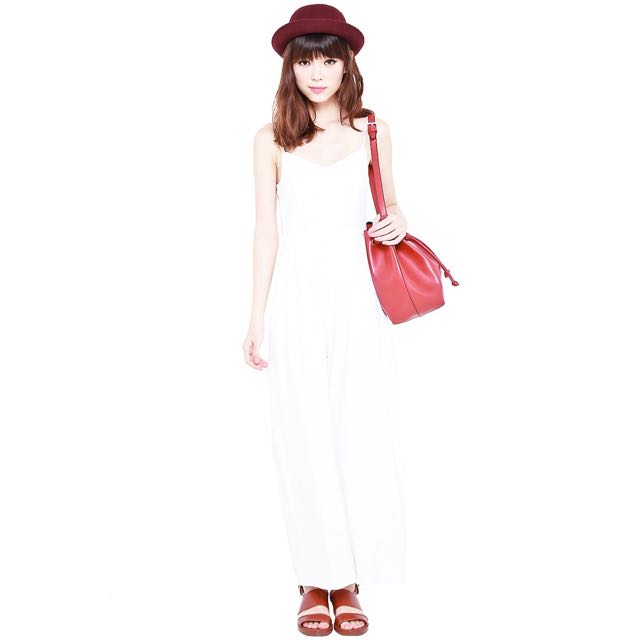 francesca's white jumpsuit