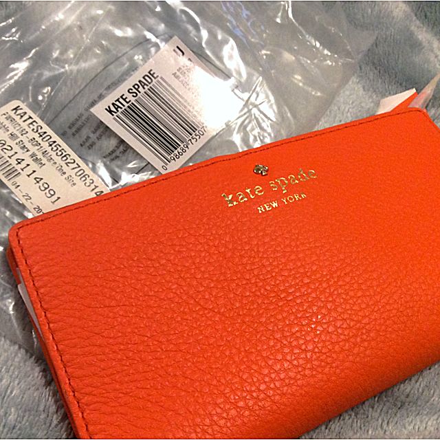 Kate Spade New York Cobble Hill Stacy Wallet Coral Orange Luxury Bags Wallets on Carousell