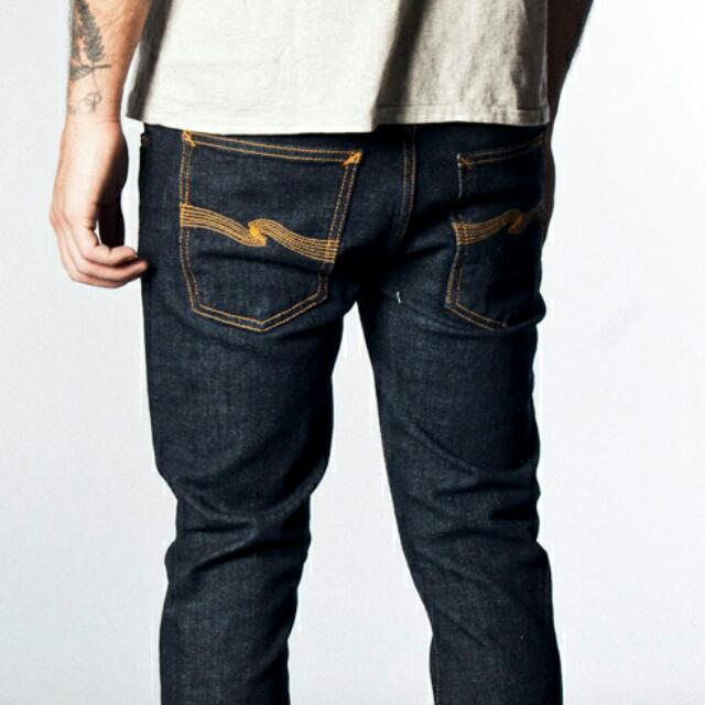 nudie jeans long john twill rinsed