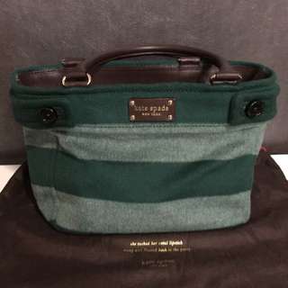 KATE SPADE Wellesley Quinn Emerald Green Leather Satchel Handbag