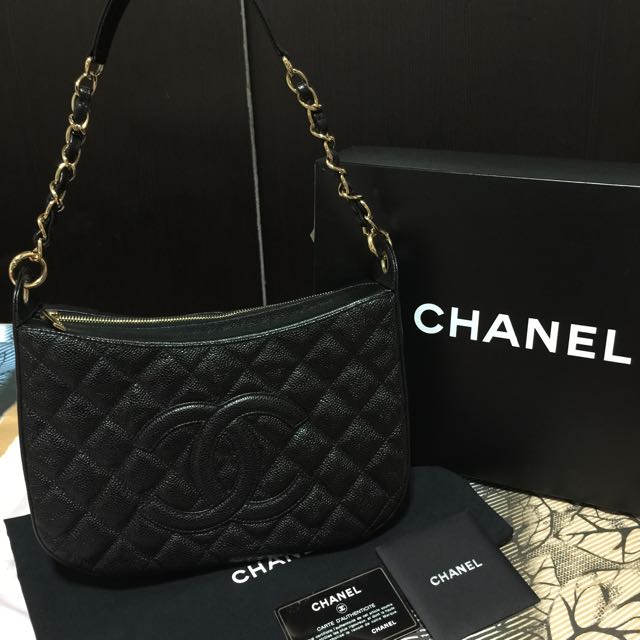 Chanel Shopping Bag Carviar Black 1950 Luxury On Carousell