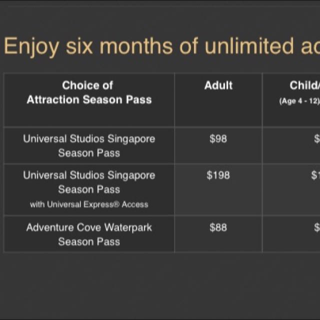 UNIVERSAL STUDIOS SEASON TICKET Tickets Vouchers Event Tickets on