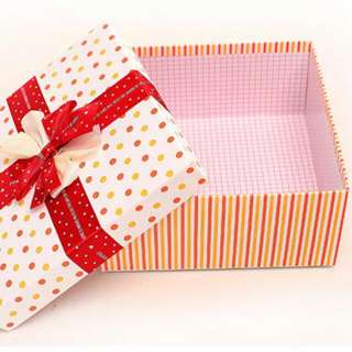 Medium Size Red Polka Dot Gift Box
