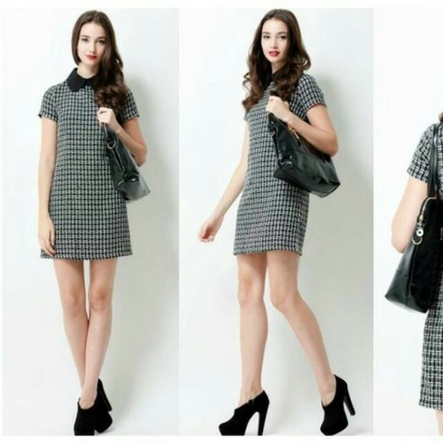 Blush Inc 100% New Emily Peterpan Tweed Dress