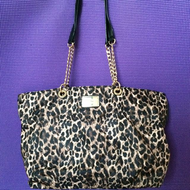 Victoria's secret leopard print tote bag, Women's Fashion, Bags