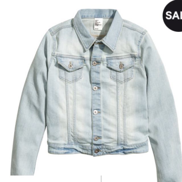 h&m light blue denim jacket