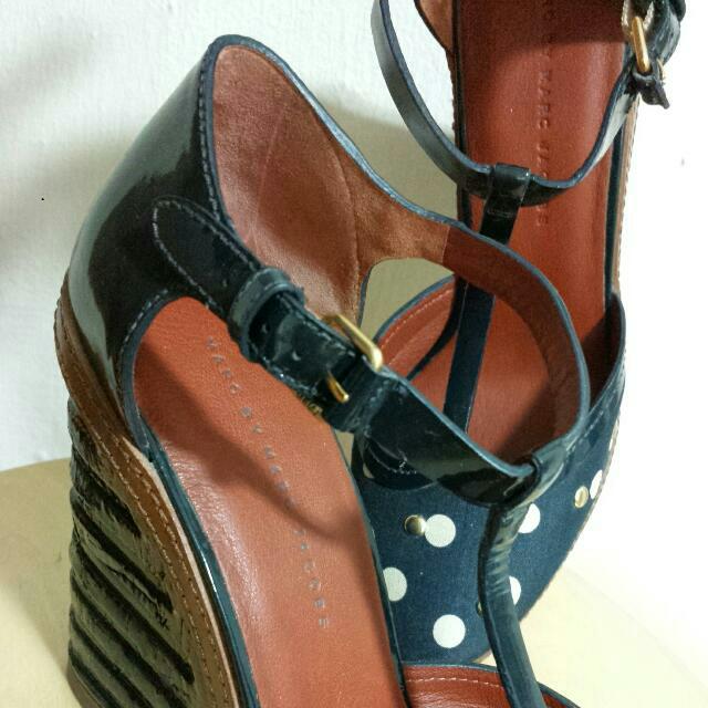 Markdown Marc By Marc JACOBS Size 40 Polka Dot Wedges Women s Fashion Tops Blouses on Carousell