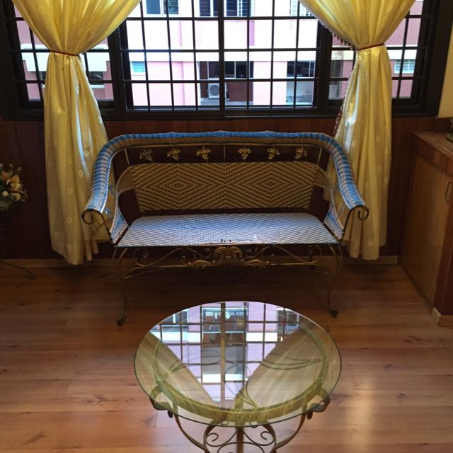 Rotan And Cast Iron Sofa Set For Sale, Furniture & Home Living