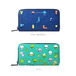 Long [ Tiny Monsters | E.T. ] Wallet By Kiitos Life
