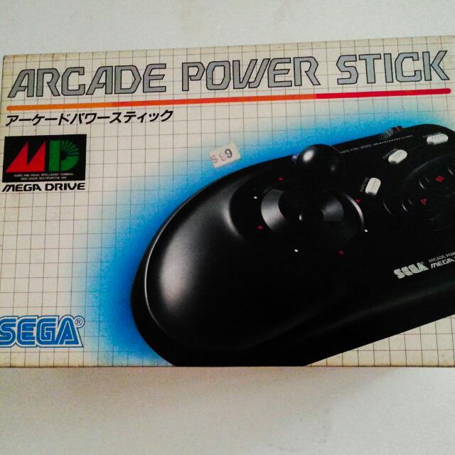 Manette Arcade SEGA Megadrive – Power Stick Officiel – Version Filaire – état Occasion – Testée