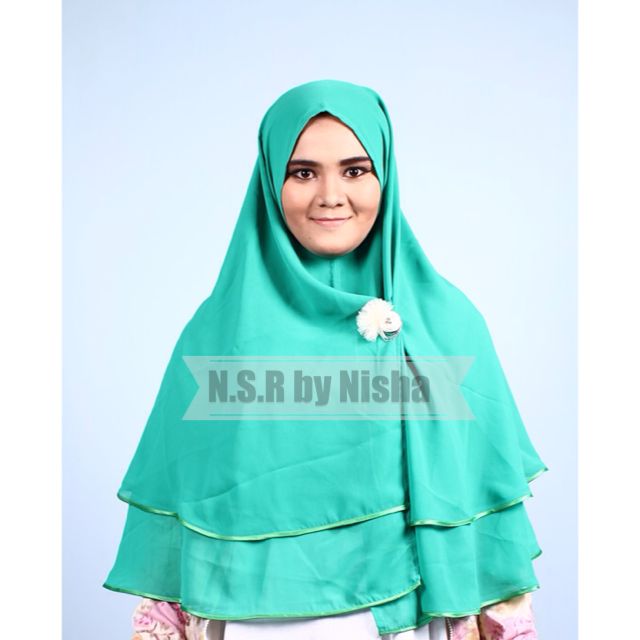 Kode Shahla Syar I Warna Hijau Tosca Bahan Cerutti On Carou