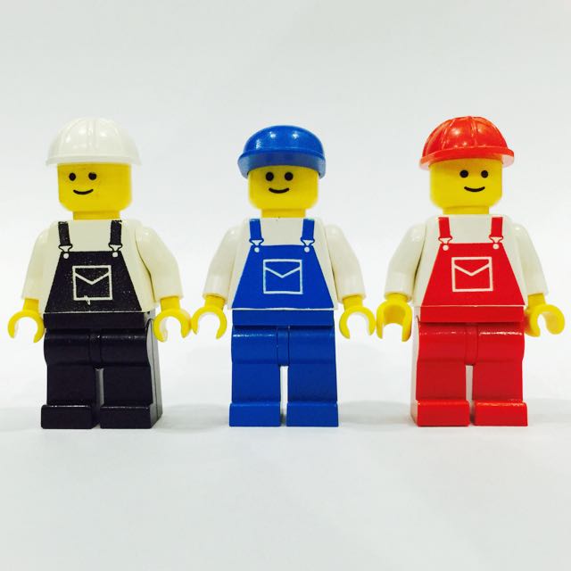 RESERVED Lego Workmen In Overalls Minifigure Set, Hobbies & Toys, Toys