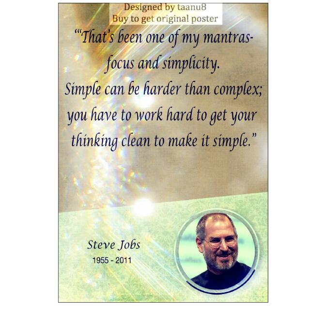 wall poster - steve jobs - inspirational quote - youth and