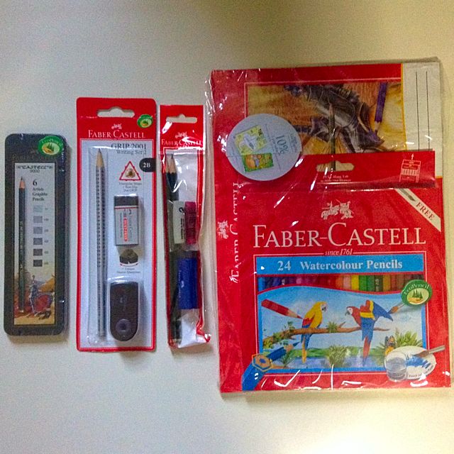 Faber Castell Stationery Set Water Color Pencils Sketching Pad