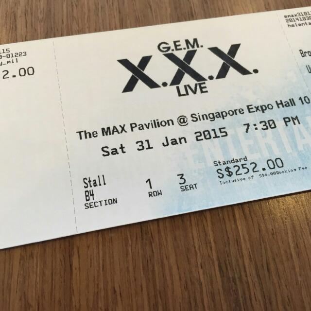 G.E.M Concert Ticket, Tickets & Vouchers, Event Tickets on Carousell