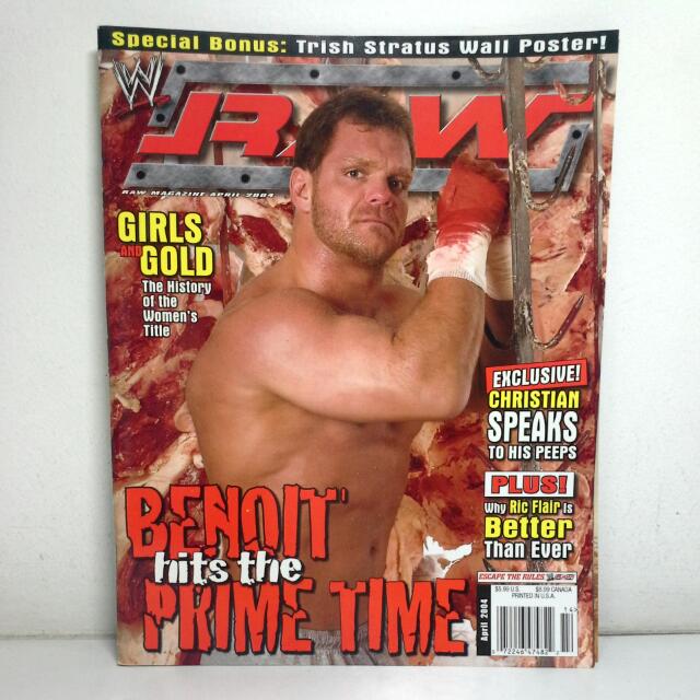 WWF WWE RAW Magazine - 2004 Chris Benoit, Trish Stratus