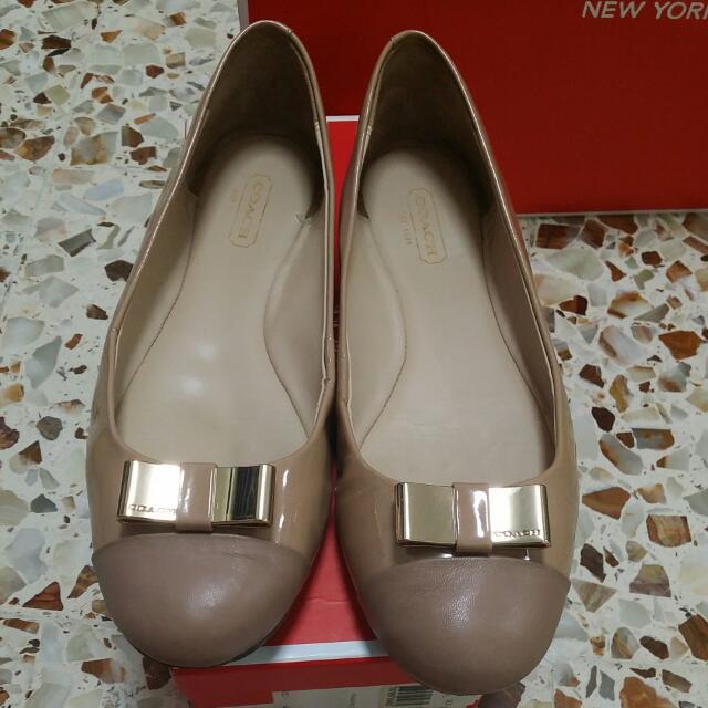 Coach nude flats on sale